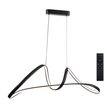 Brilagi - Lámpara colgante LED regulable en cable TWISTER LED/60W/230V 3000-6000K negra + control remoto