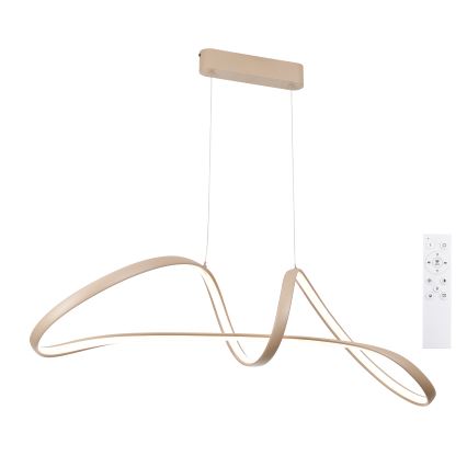 Brilagi - Lámpara colgante regulable de cable TWISTER LED/60W/230V 3000-6000K beige + mando a distancia