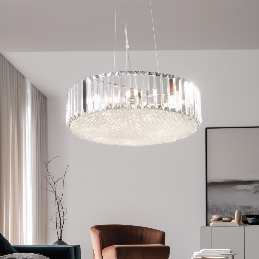 Brilagi - LED Lámpara de araña de cristal sobre cable GLAMOUR 5xG9/42W/230V