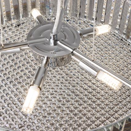 Brilagi - LED Lámpara de araña de cristal sobre cable GLAMOUR 5xG9/42W/230V