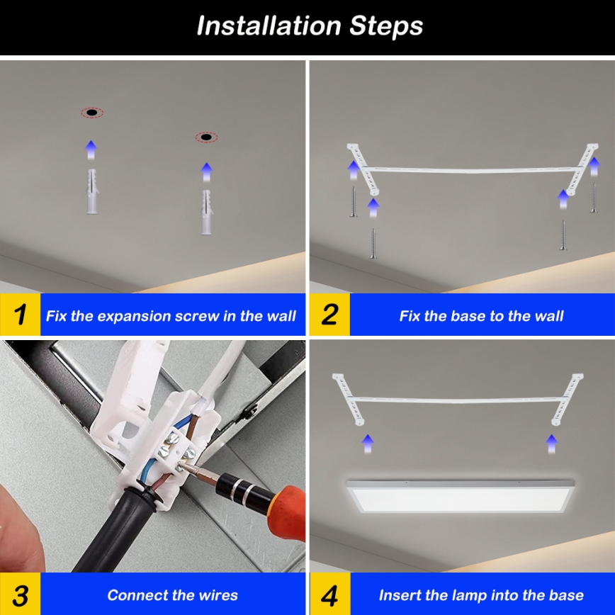 Brilagi - Lámpara de techo LED regulable FRAME SMART LED/50W/230V 30x120 cm 3000-6000K IP44 blanca + control remoto