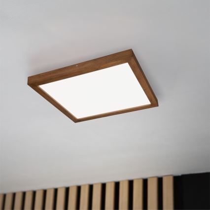 Brilagi - LED Lámpara de Techo para Baño WOODY FRAME LED/50W/230V 60x60 cm IP44 roble cereza