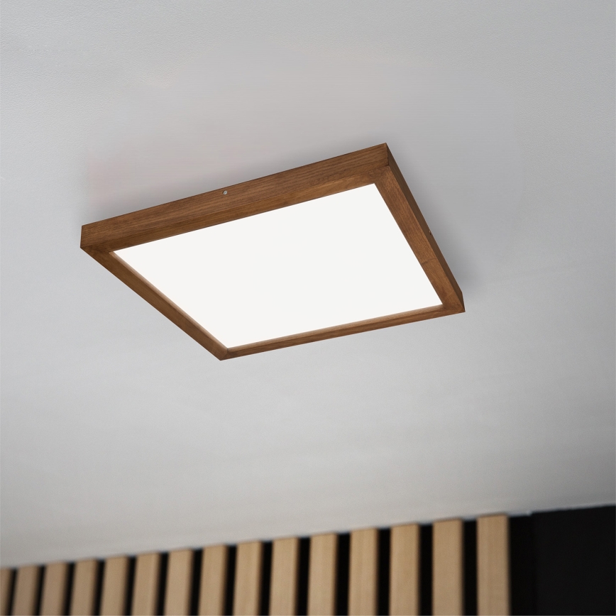 Brilagi - LED Lámpara de Techo para Baño WOODY FRAME LED/50W/230V 60x60 cm IP44 roble cereza