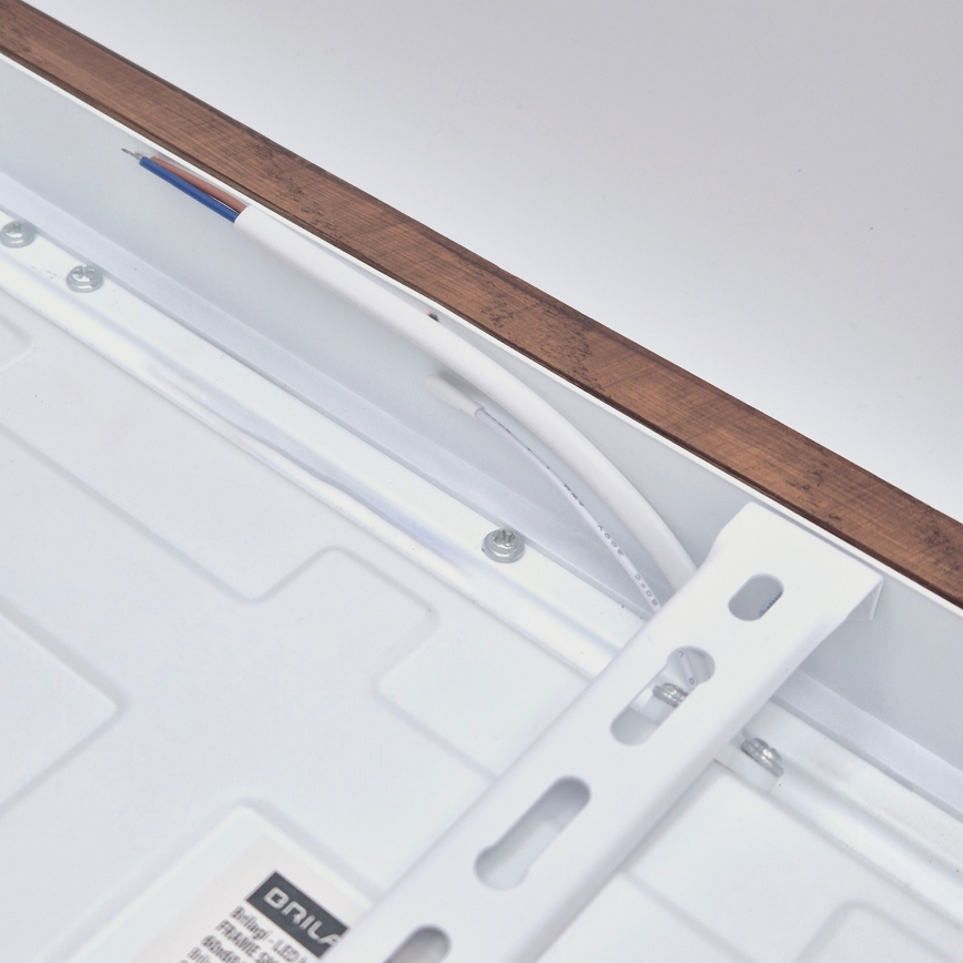 Brilagi - LED Lámpara de Techo para Baño WOODY FRAME LED/50W/230V 60x60 cm IP44 roble cereza