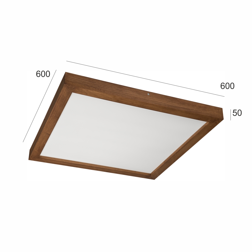 Brilagi - LED Lámpara de Techo para Baño WOODY FRAME LED/50W/230V 60x60 cm IP44 roble cereza