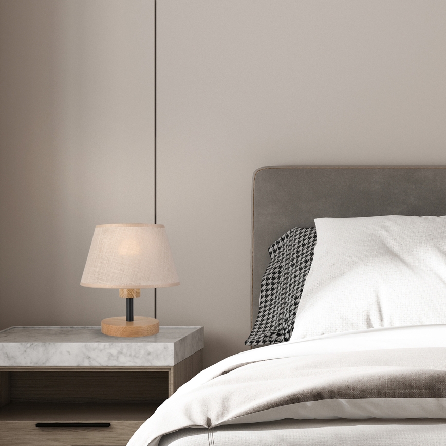 Brilagi - LED Lámpara de mesa ANTHONY 1xE14/40W/230V roble/beige