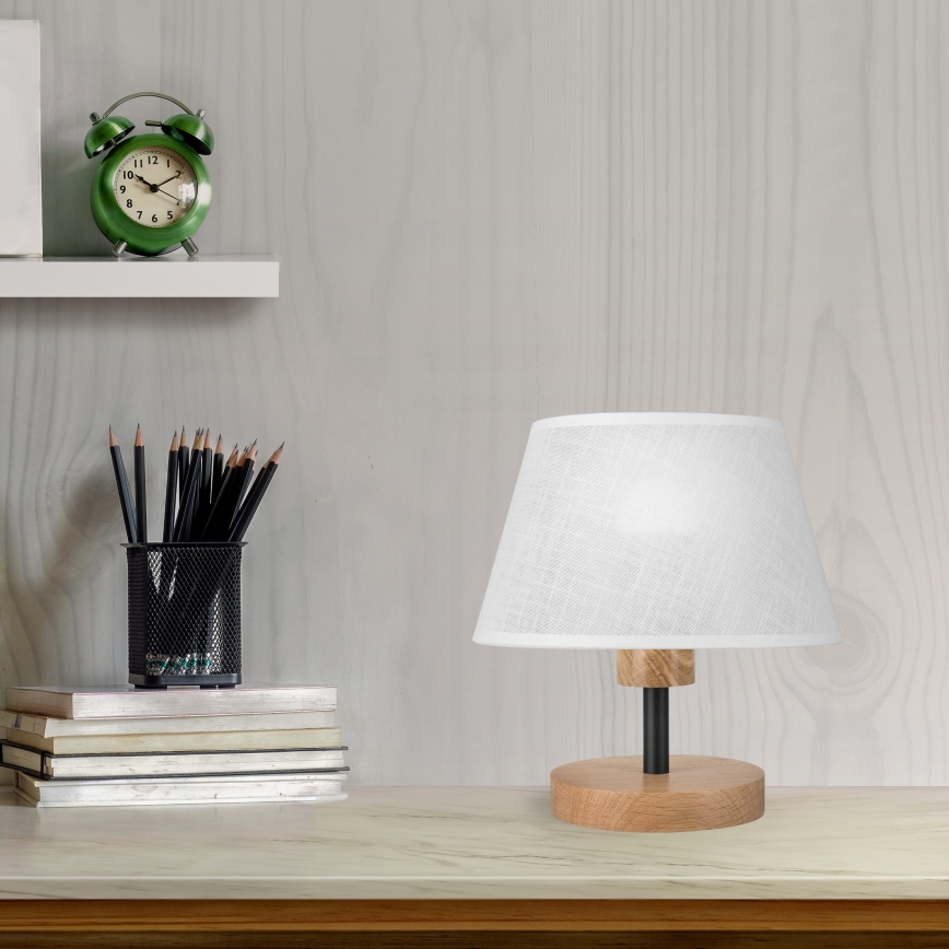 Brilagi - LED Lámpara de mesa ANTHONY 1xE14/40W/230V roble/blanco