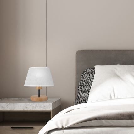 Brilagi - LED Lámpara de mesa ANTHONY 1xE14/40W/230V roble/blanco