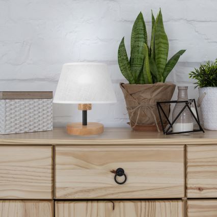 Brilagi - LED Lámpara de mesa ANTHONY 1xE14/40W/230V roble/blanco