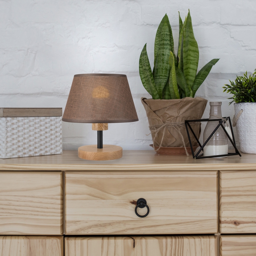 Brilagi - LED Lámpara de mesa ANTHONY 1xE14/40W/230V roble/marrón