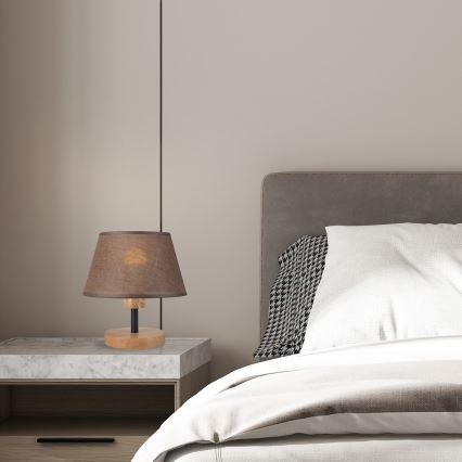 Brilagi - LED Lámpara de mesa ANTHONY 1xE14/40W/230V roble/marrón