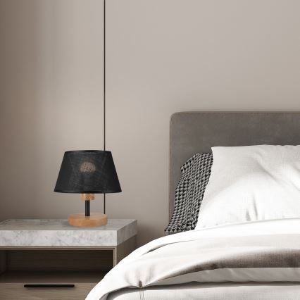 Brilagi - LED Lámpara de mesa ANTHONY 1xE14/40W/230V roble/negro