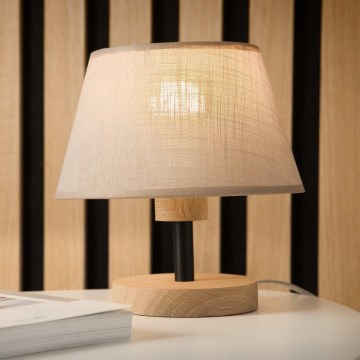 Brilagi - LED Lámpara de mesa ANTHONY 1xE27/60W/230V roble/beige