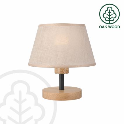 Brilagi - LED Lámpara de mesa ANTHONY 1xE27/60W/230V roble/beige