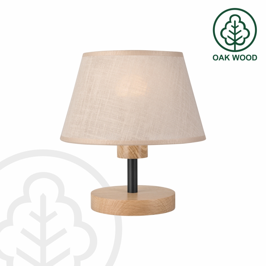 Brilagi - LED Lámpara de mesa ANTHONY 1xE27/60W/230V roble/beige