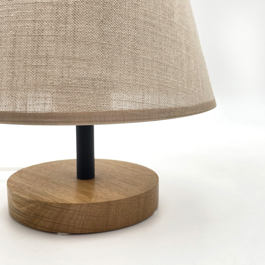 Brilagi - LED Lámpara de mesa ANTHONY 1xE27/60W/230V roble/beige