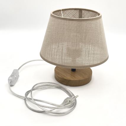 Brilagi - LED Lámpara de mesa ANTHONY 1xE27/60W/230V roble/beige