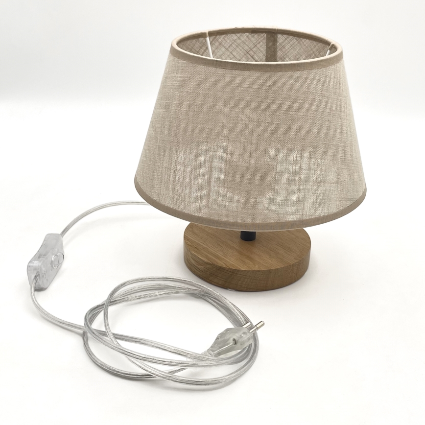Brilagi - LED Lámpara de mesa ANTHONY 1xE27/60W/230V roble/beige