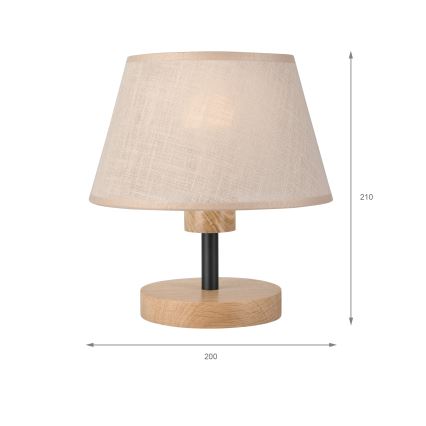 Brilagi - LED Lámpara de mesa ANTHONY 1xE27/60W/230V roble/beige