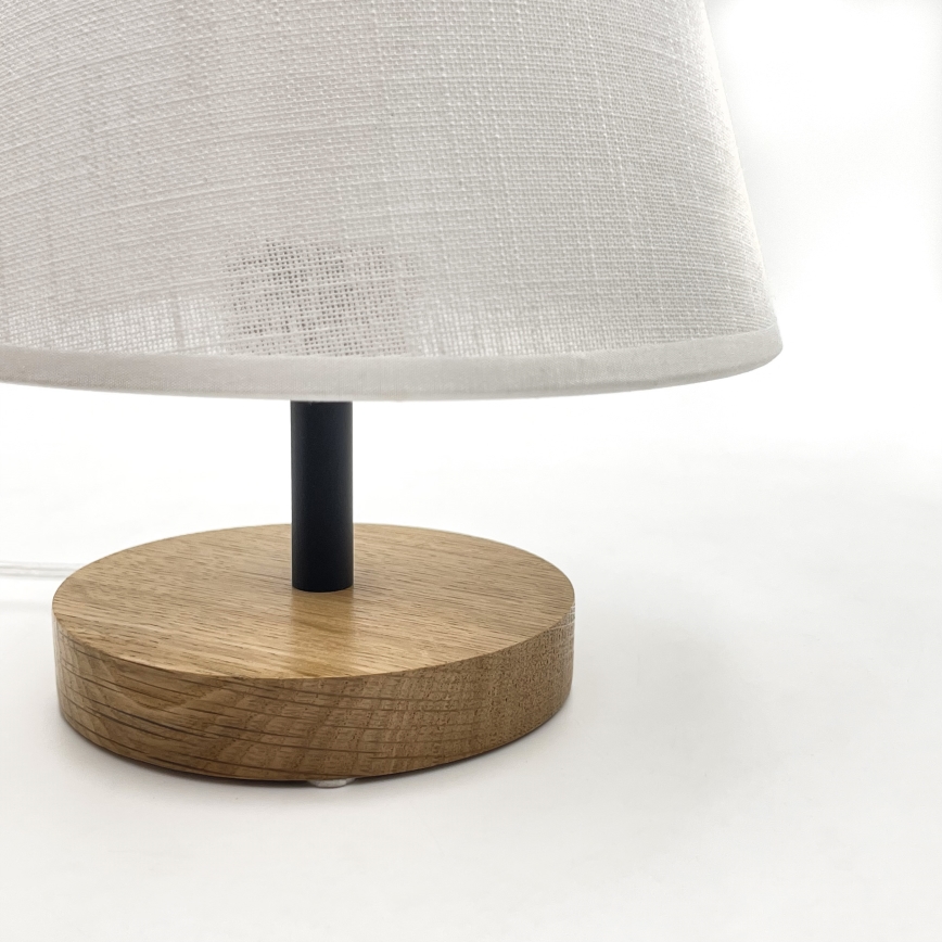 Brilagi - LED Lámpara de mesa ANTHONY 1xE27/60W/230V roble/blanco