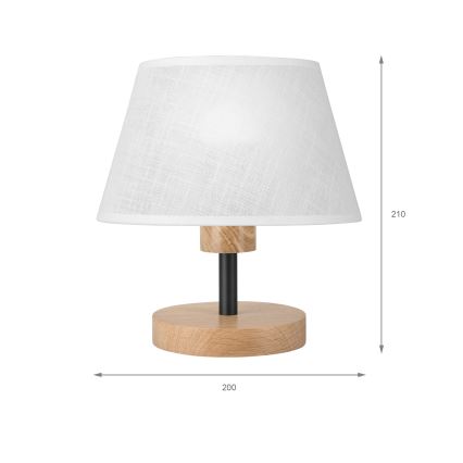 Brilagi - LED Lámpara de mesa ANTHONY 1xE27/60W/230V roble/blanco