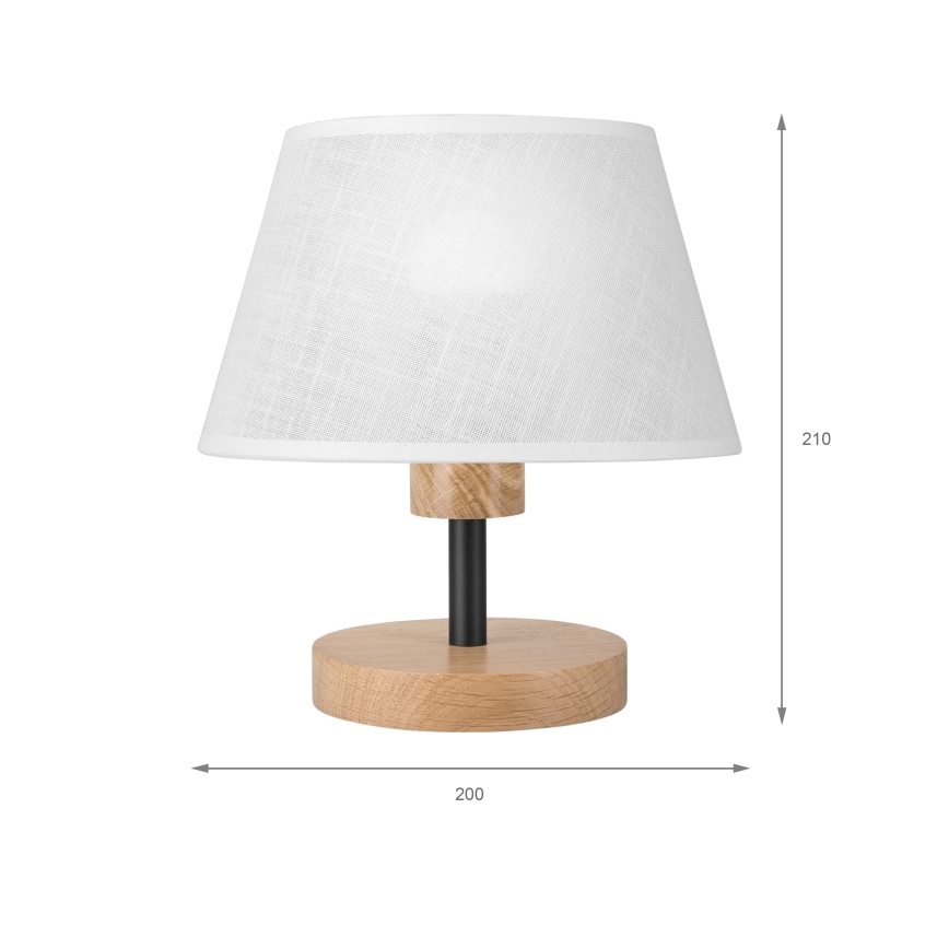 Brilagi - LED Lámpara de mesa ANTHONY 1xE27/60W/230V roble/blanco