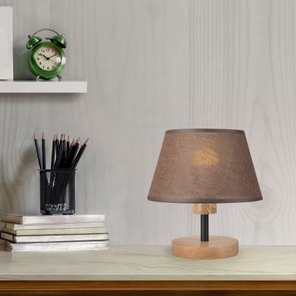 Brilagi - LED Lámpara de mesa ANTHONY 1xE27/60W/230V roble/marrón