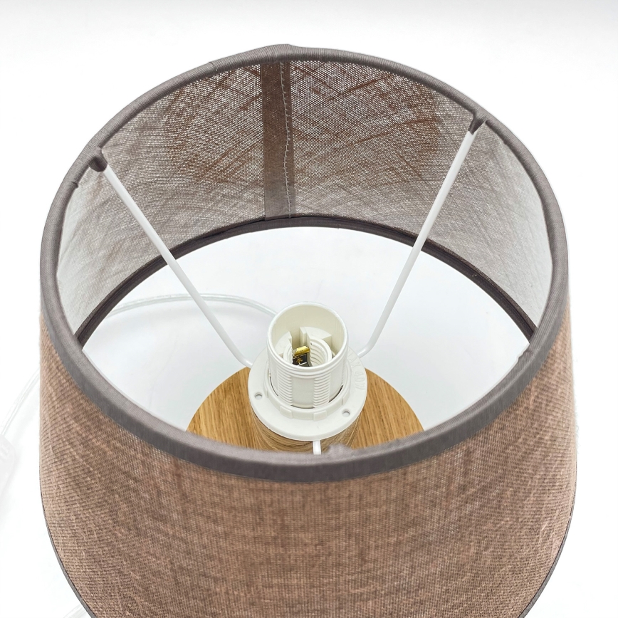 Brilagi - LED Lámpara de mesa ANTHONY 1xE27/60W/230V roble/marrón