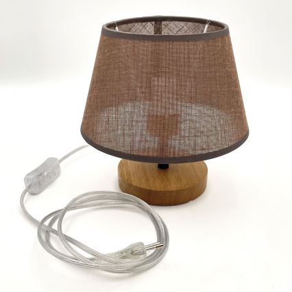 Brilagi - LED Lámpara de mesa ANTHONY 1xE27/60W/230V roble/marrón