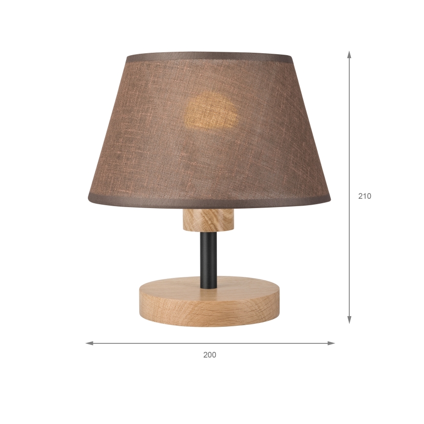 Brilagi - LED Lámpara de mesa ANTHONY 1xE27/60W/230V roble/marrón