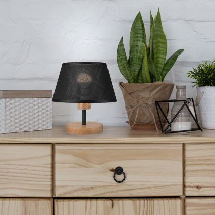 Brilagi - LED Lámpara de mesa ANTHONY 1xE27/60W/230V roble/negro
