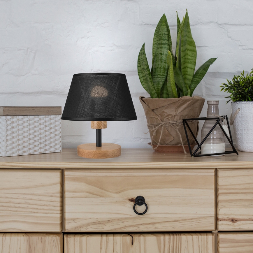 Brilagi - LED Lámpara de mesa ANTHONY 1xE27/60W/230V roble/negro