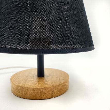 Brilagi - LED Lámpara de mesa ANTHONY 1xE27/60W/230V roble/negro