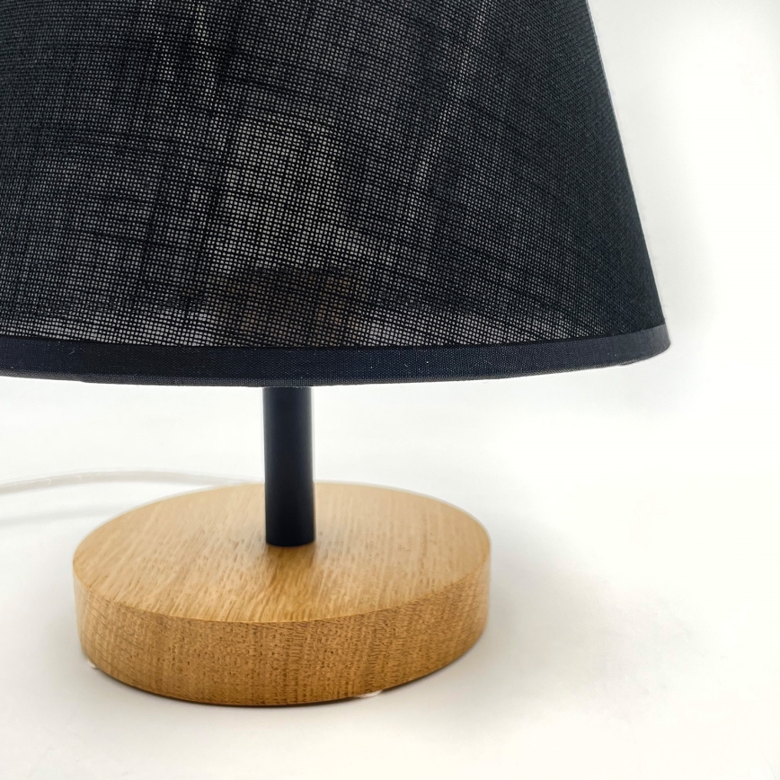Brilagi - LED Lámpara de mesa ANTHONY 1xE27/60W/230V roble/negro