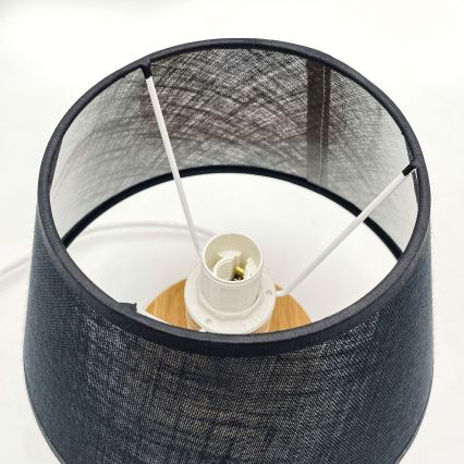 Brilagi - LED Lámpara de mesa ANTHONY 1xE27/60W/230V roble/negro