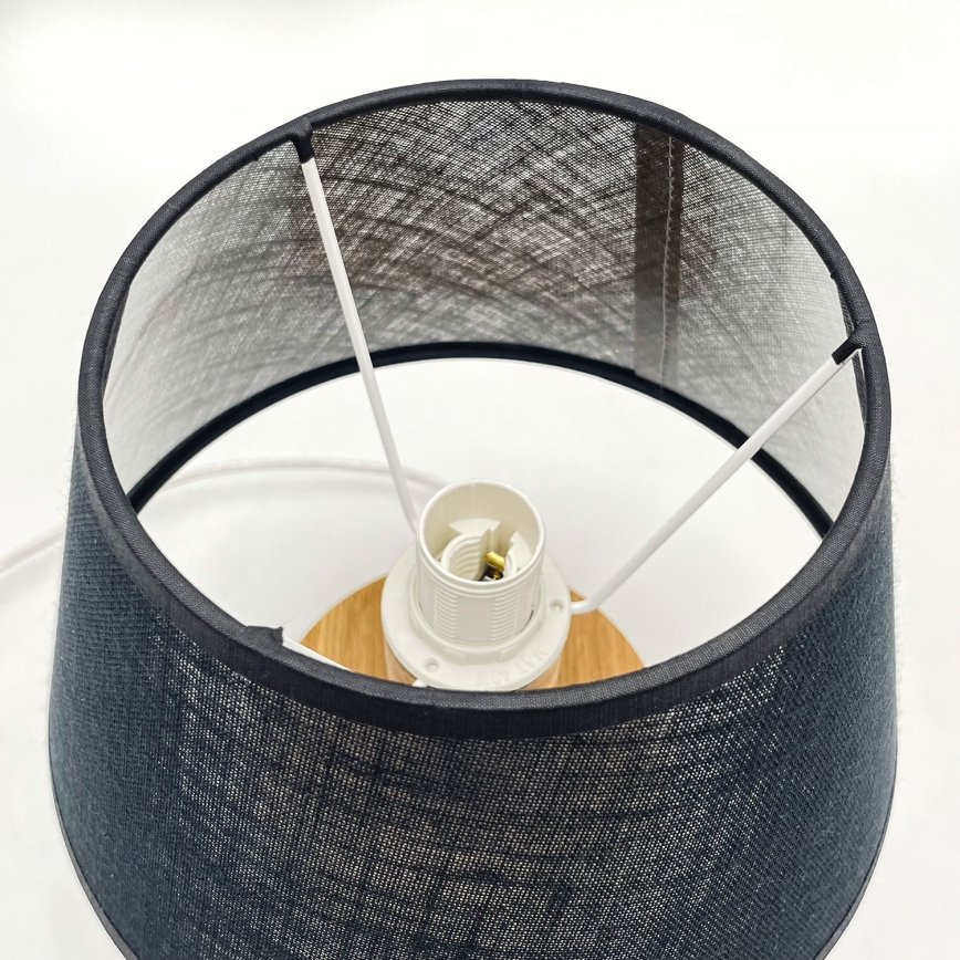 Brilagi - LED Lámpara de mesa ANTHONY 1xE27/60W/230V roble/negro