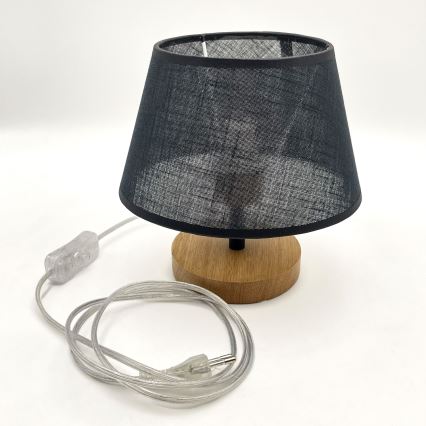Brilagi - LED Lámpara de mesa ANTHONY 1xE27/60W/230V roble/negro