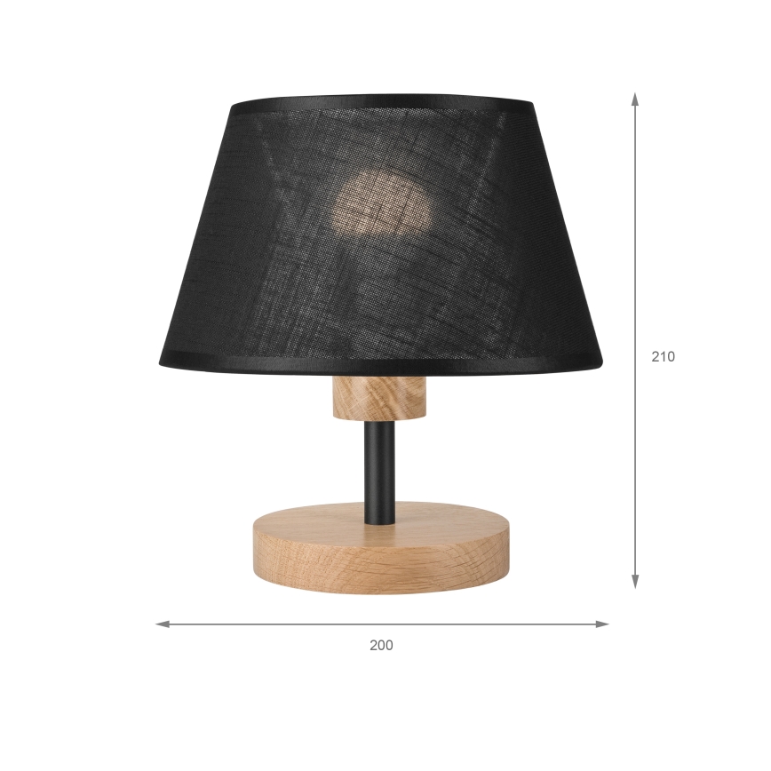Brilagi - LED Lámpara de mesa ANTHONY 1xE27/60W/230V roble/negro