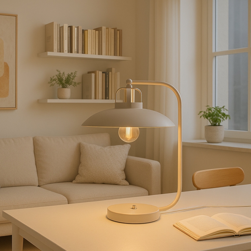 Brilagi - LED Lámpara de mesa FLAMENGO 1xE27/60W/230V beige