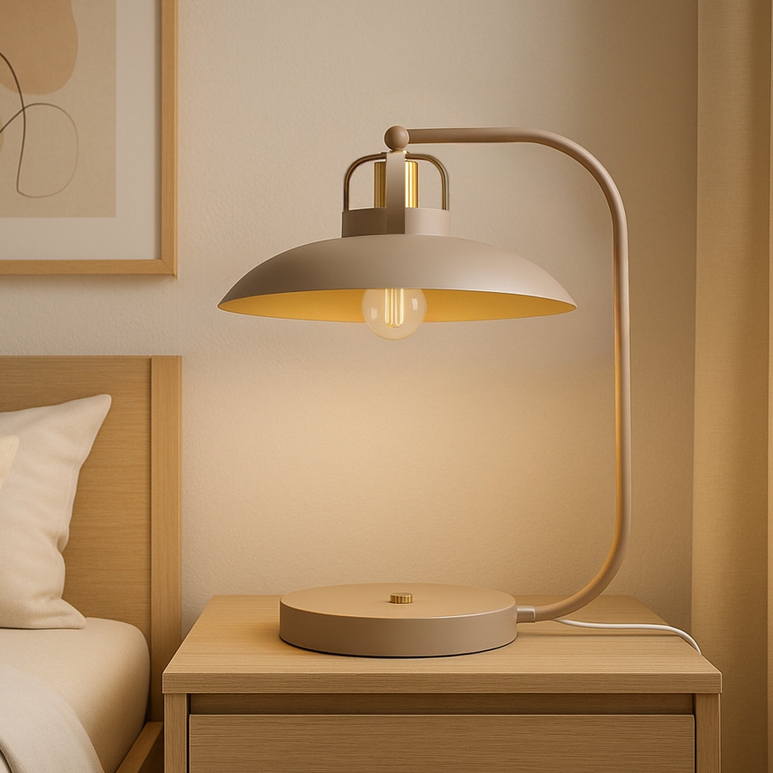 Brilagi - LED Lámpara de mesa FLAMENGO 1xE27/60W/230V beige