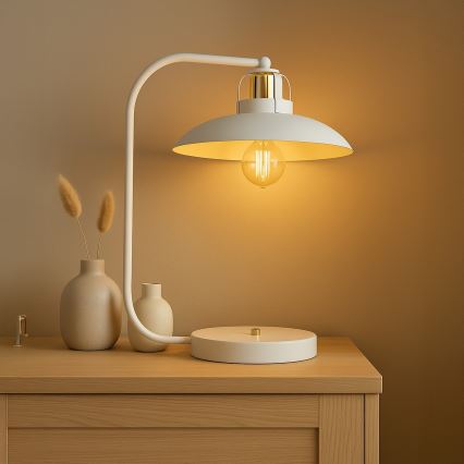 Brilagi - LED Lámpara de mesa FLAMENGO 1xE27/60W/230V blanco