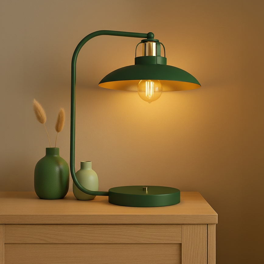 Brilagi - LED Lámpara de mesa FLAMENGO 1xE27/60W/230V verde