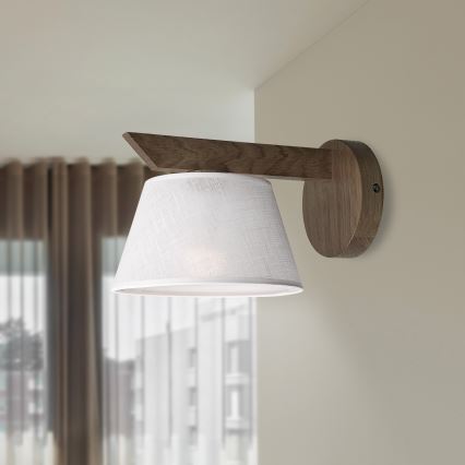 Brilagi - LED Lámpara de pared ANTHONY 1xE14/40W/230V roble nogal/blanco