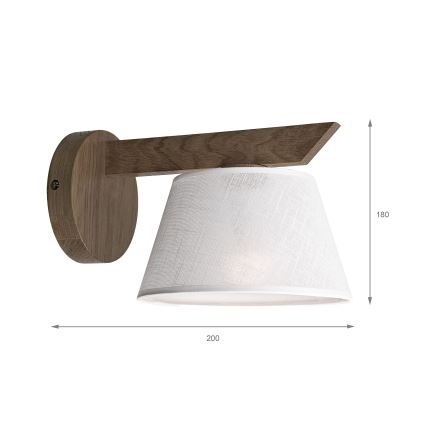 Brilagi - LED Lámpara de pared ANTHONY 1xE14/40W/230V roble nogal/blanco