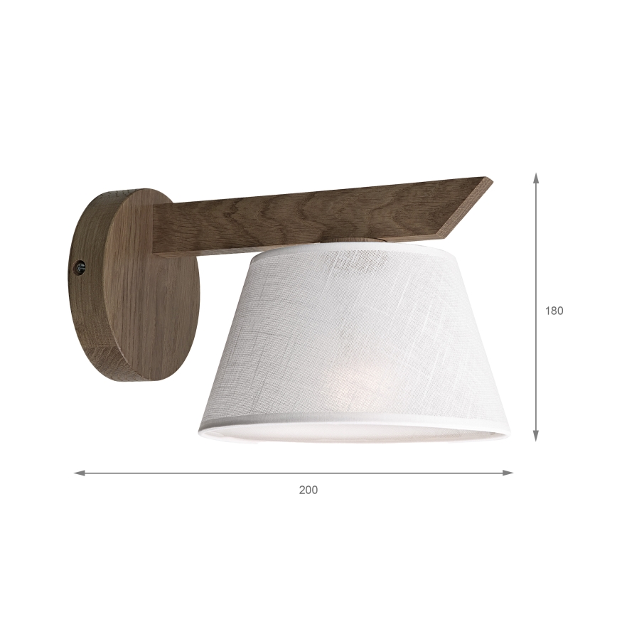 Brilagi - LED Lámpara de pared ANTHONY 1xE14/40W/230V roble nogal/blanco