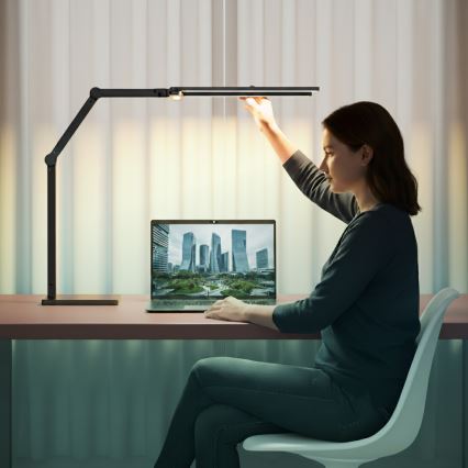 Brilagi - Lámpara de mesa LED regulable con control táctil VARIO LED/24W/230V 3000-6500K CRI 92 negra