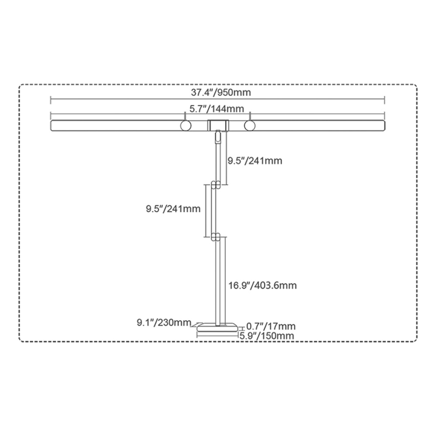 Brilagi - Lámpara de mesa LED regulable con control táctil VARIO LED/24W/230V 3000-6500K CRI 92 negra