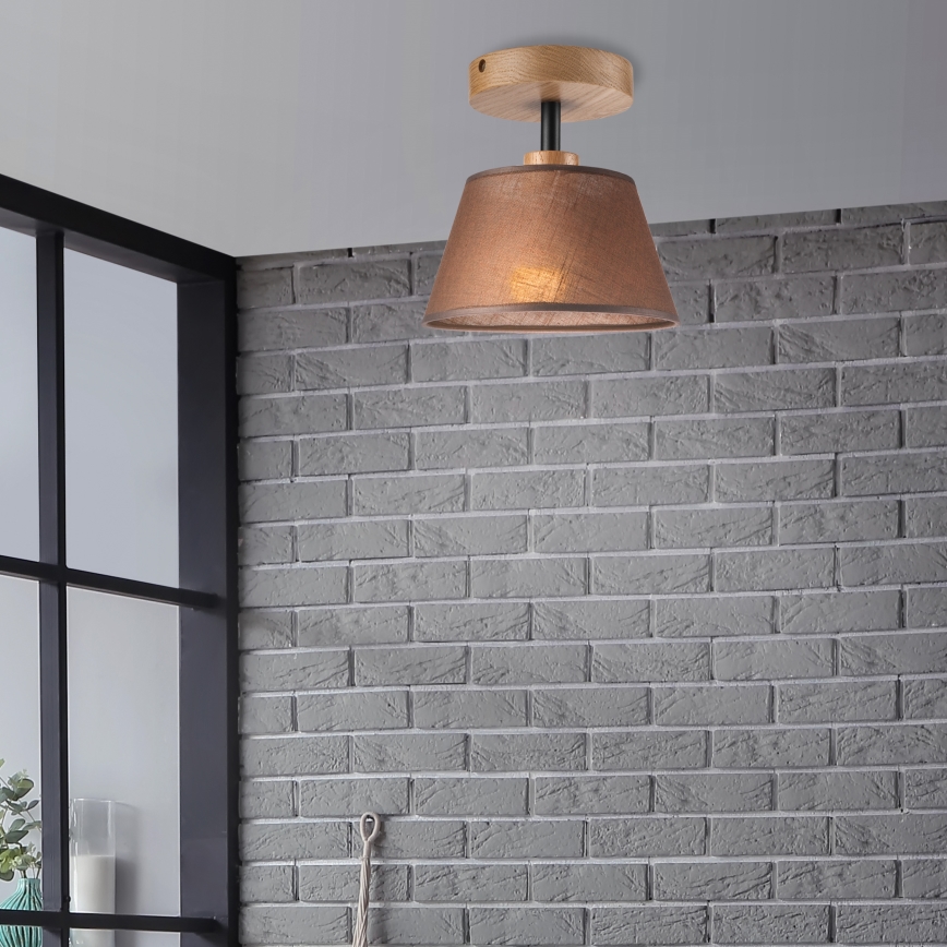 Brilagi - LED  Lámpara de techo ANTHONY 1xE14/60W/230V roble/marrón