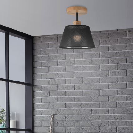 Brilagi - LED  Lámpara de techo ANTHONY 1xE14/60W/230V roble/negro