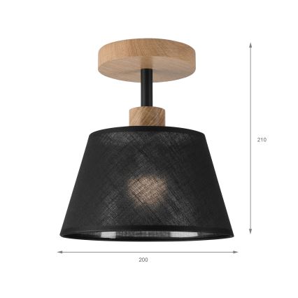 Brilagi - LED  Lámpara de techo ANTHONY 1xE14/60W/230V roble/negro